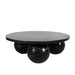 PTMD Diro Zwart Marmer 3 Ball Coffeetable Rond-Salontafels-PTMD