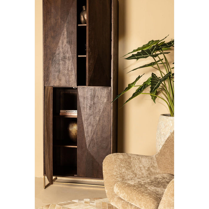 PTMD Donny Crème Fauteuil Zwart Houten Poots-Fauteuils-PTMD