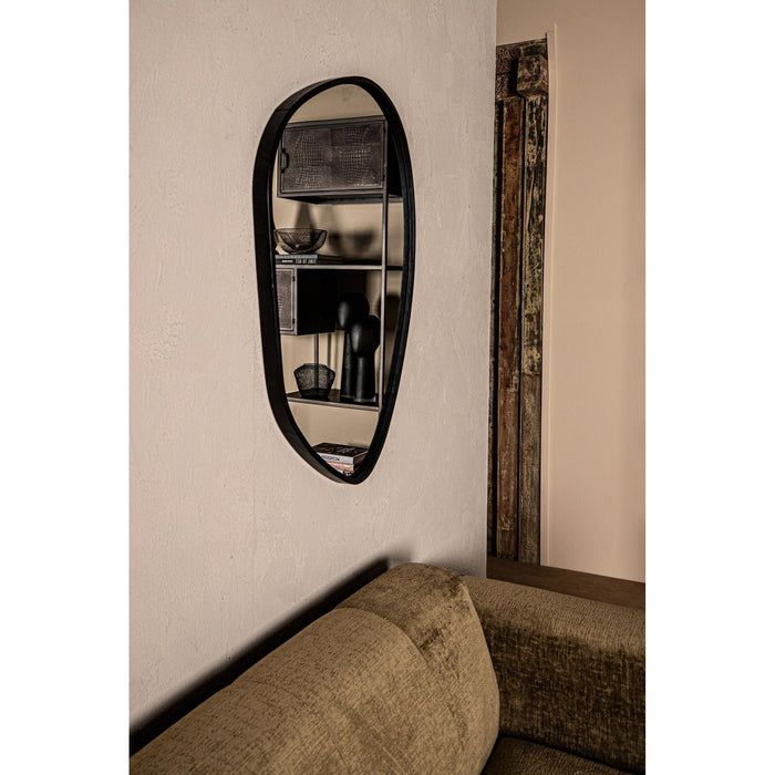 PTMD Duana Playful Roestkleurigy Zwart Ijzer Hoog Kast-Vakkenkasten-PTMD