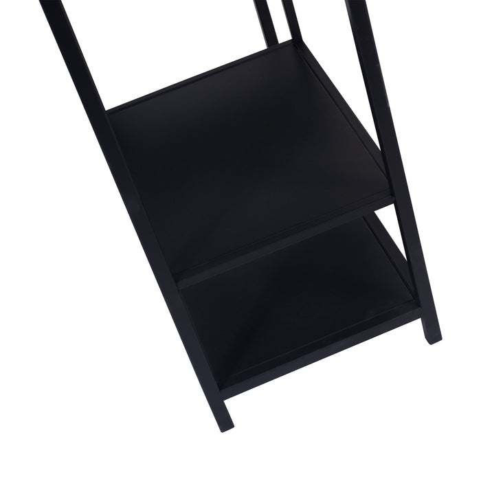 PTMD Duana Playful Zwart Ijzer Open Kast Hoog-Vakkenkasten-PTMD