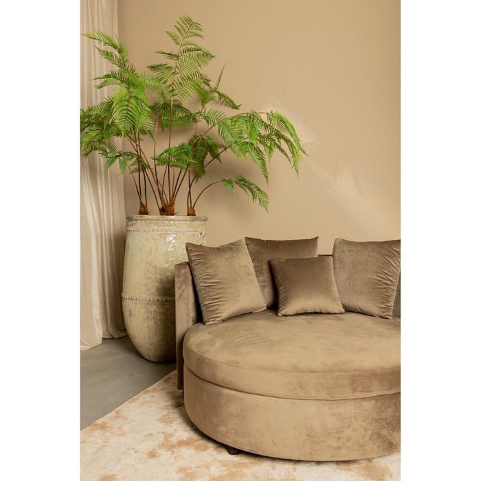 PTMD Fayen Fluweel Groen Fauteuil Half Rond kd-Fauteuils-PTMD