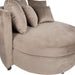 PTMD Fayen Fluweel Sand Fauteuil Half Rond kd-Fauteuils-PTMD