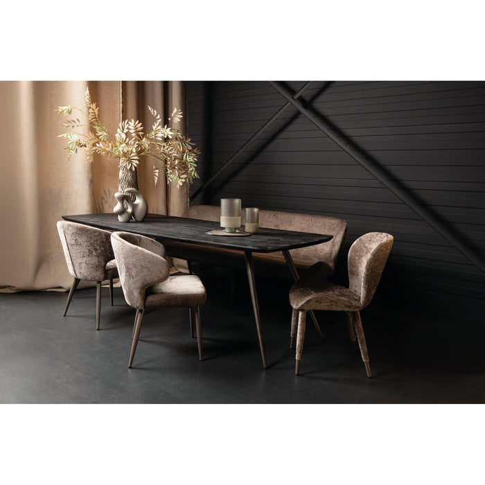 PTMD Fieron Zwart Acaia Houten Eettafel Ovaal 240cm-Eettafels-PTMD