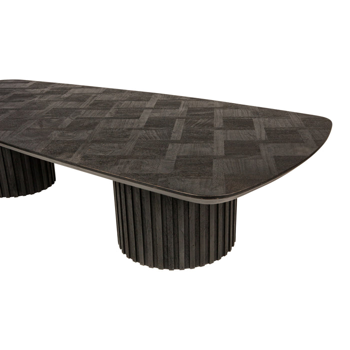 PTMD Fieron Zwart Houten Salontafel Double Rond Base-Salontafels-PTMD