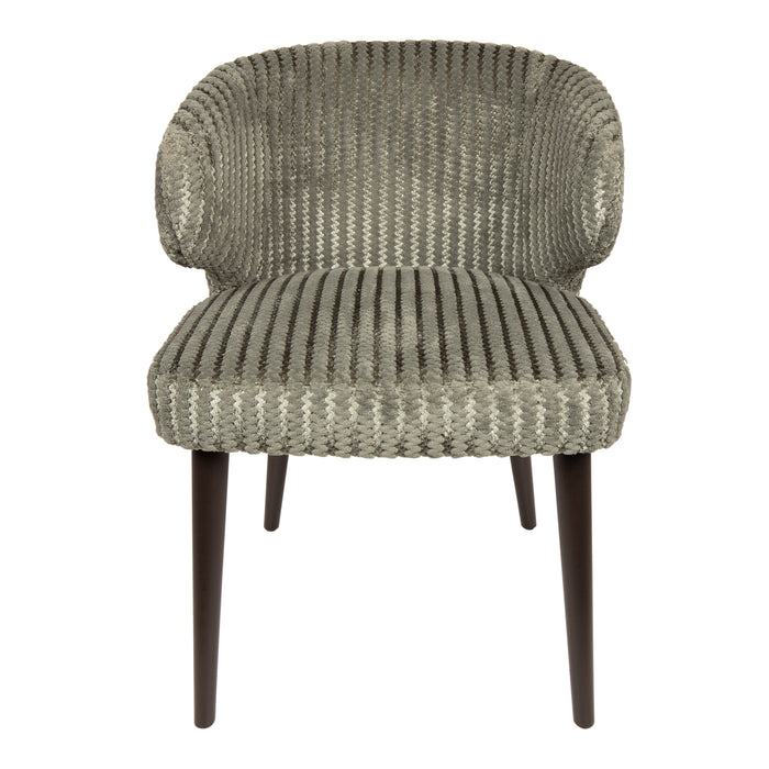 PTMD Fiori Groen 13 Eetkamerstoel Dark Bruin Hout Poots-Eetkamerstoelen-PTMD