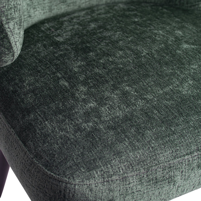 PTMD Fiori Petrol 502 Eetkamerstoel Zwart Hout Poots-Eetkamerstoelen-PTMD