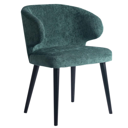 PTMD Fiori Petrol 502 Eetkamerstoel Zwart Hout Poots-Eetkamerstoelen-PTMD