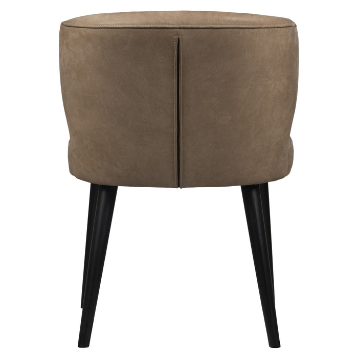 PTMD Fiori Taupe Terra Leer Eetkamerstoel-Eetkamerstoelen-PTMD