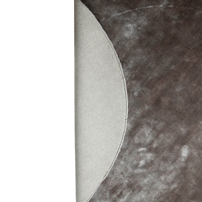 PTMD Flavia Grijs Viscose Handgeweven Carpet Rond s-Vloerkleden-PTMD