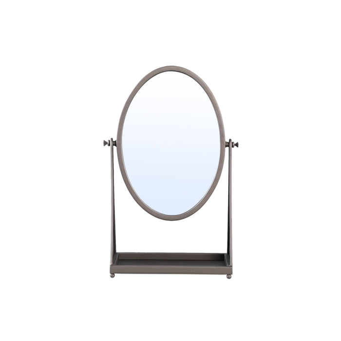 PTMD Francess Bruin Rond Ijzer Tafel Spiegel Flower Hoog-Spiegels-PTMD