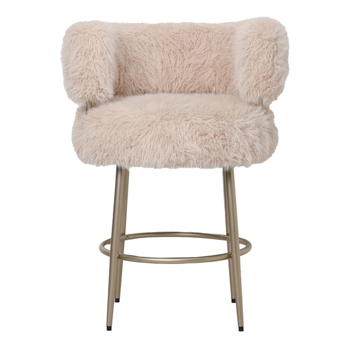 PTMD Hair Crème Barkruk Champagne Metaal Base-Barkrukken-PTMD