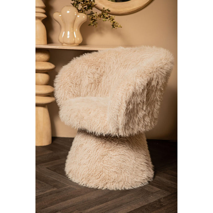 PTMD Hermes Crème eetkamerstoel/ Fauteuil Eden 3-Eetkamerstoelen-PTMD