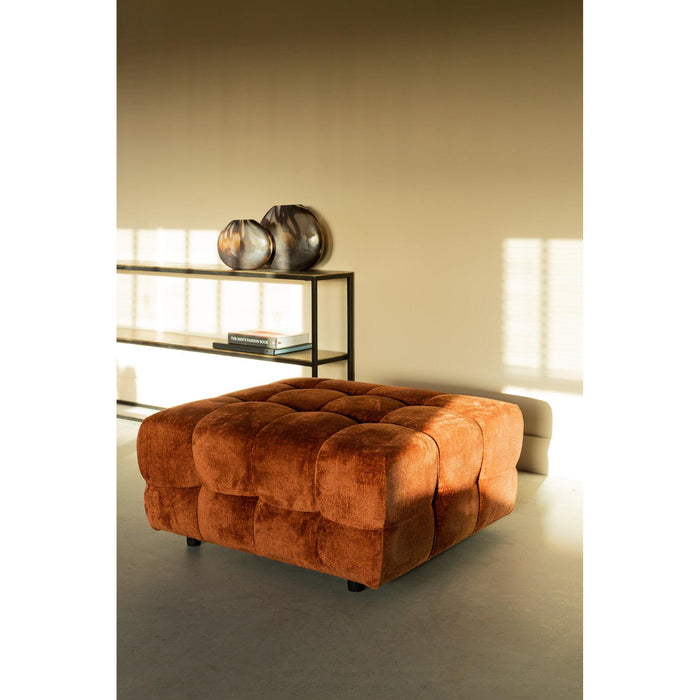 PTMD Jidde Bank Berge 3032 Roestkleurig Stof Hocker-Elementen bank-PTMD
