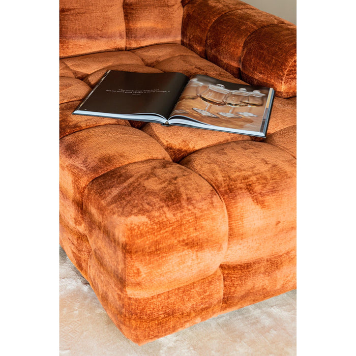 PTMD Jidde Bank Berge 3032 Roestkleurig Stof Hocker-Elementen bank-PTMD