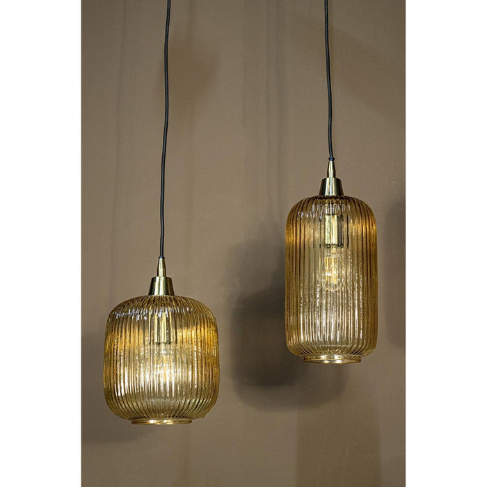 PTMD Juliet Amber Glas Hangend Lamp Regular-Hanglampen-PTMD
