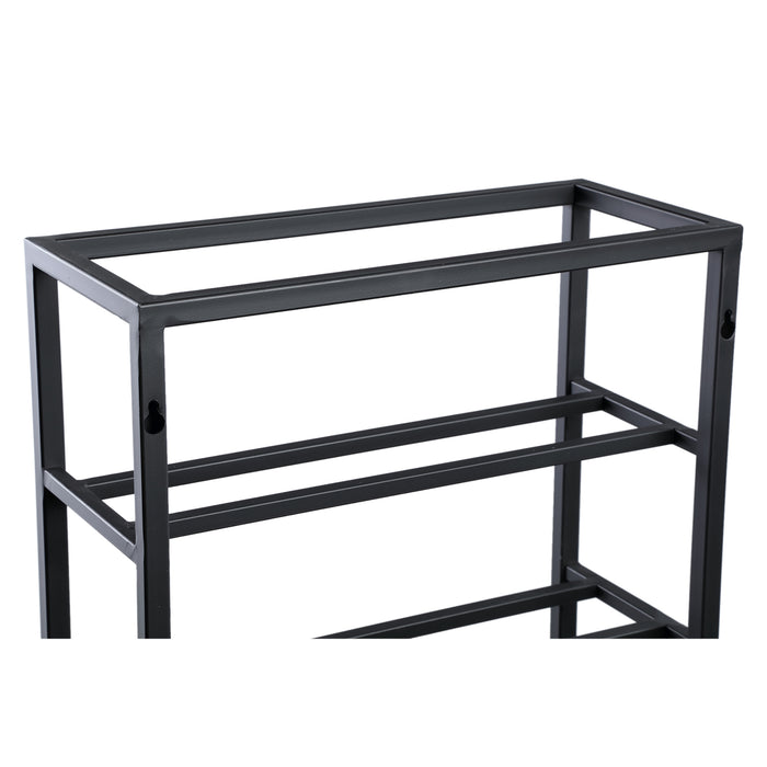 PTMD Kentyn Zwart Rechthoekig Ijzer Wine Rack Large-Wijnrekken-PTMD