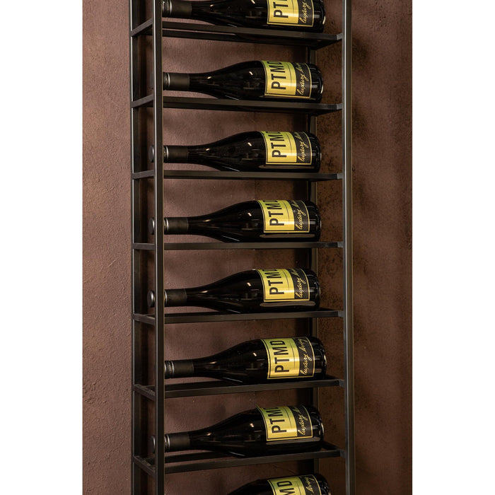 PTMD Kentyn Zwart Rechthoekig Ijzer Wine Rack Large-Wijnrekken-PTMD