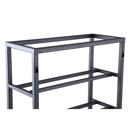 PTMD Kentyn Zwart Rechthoekig Ijzer Wine Rack Small-Wijnrekken-PTMD