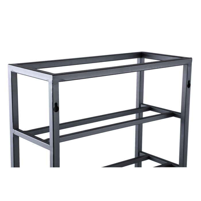 PTMD Kentyn Zwart Rechthoekig Ijzer Wine Rack Small-Wijnrekken-PTMD