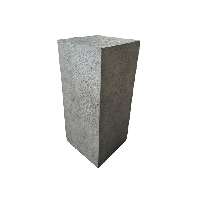 PTMD Laina Wit Vierkant Grc Pedestal Hoog-Bijzettafels-PTMD