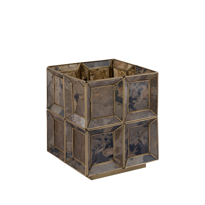 PTMD Layra Messing Steen Fineer Tafel Lamp Antiek Laag-Tafellampen-PTMD