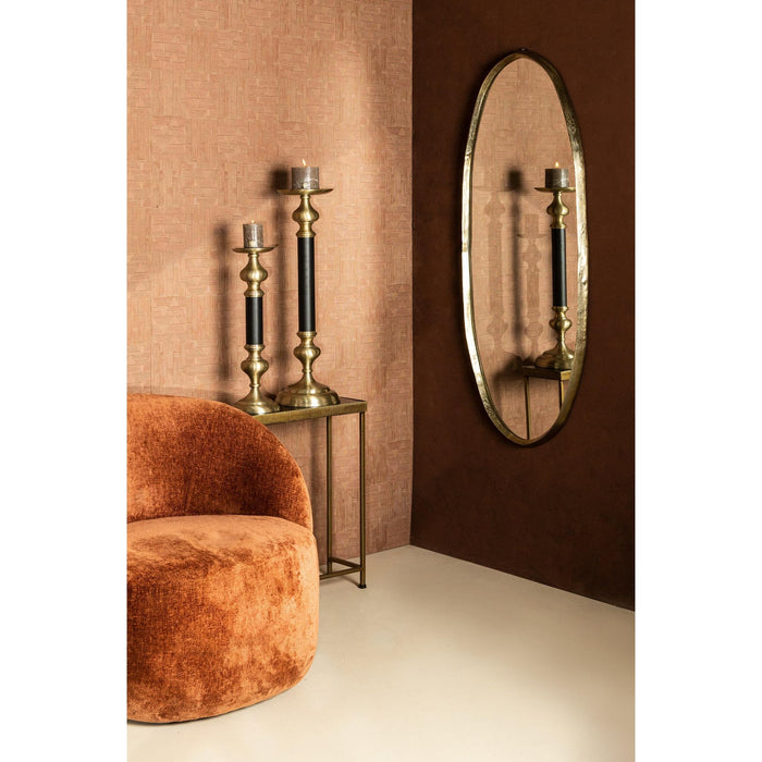 PTMD Limera Messing Aluminium Ovaal Spiegel Irregular Border m-Spiegels-PTMD