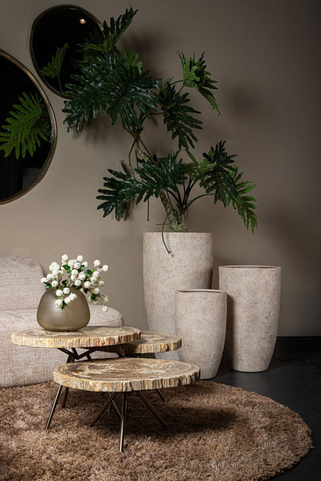 PTMD Limera Messing Aluminium Rond Spiegel Irregular Border l-Spiegels-PTMD