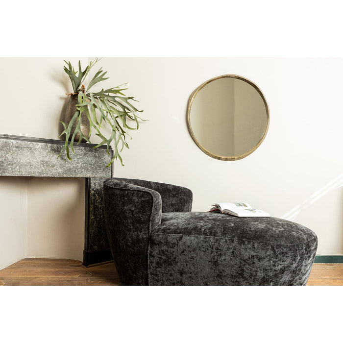 PTMD Limera Messing Aluminium Rond Spiegel Irregular Border s-Spiegels-PTMD