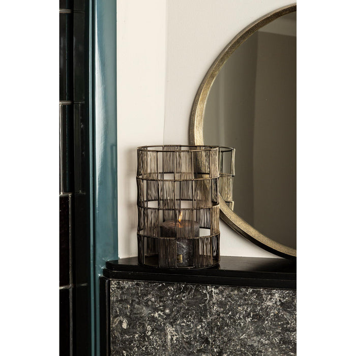 PTMD Limera Messing Aluminium Rond Spiegel Irregular Border s-Spiegels-PTMD