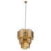 PTMD Loucas Messing Lustre Glas Hangend Lamp Laags l-Hanglampen-PTMD