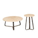 PTMD Micka Zwart Travertine Coffeetable Rond Small-Salontafels-PTMD