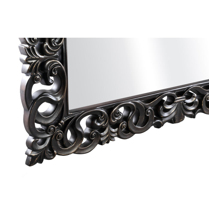 PTMD Morrigan Zwart Poly Klassiekal Spiegel Rechthoekig-Spiegels-PTMD