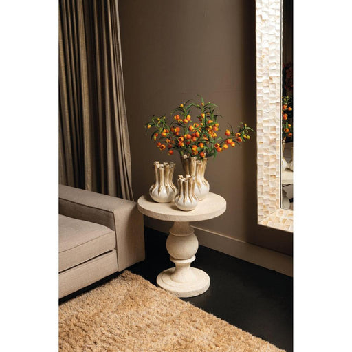 PTMD Muza Crème Mgo Rond Klassiek Bijzettafel-Bijzettafels-PTMD