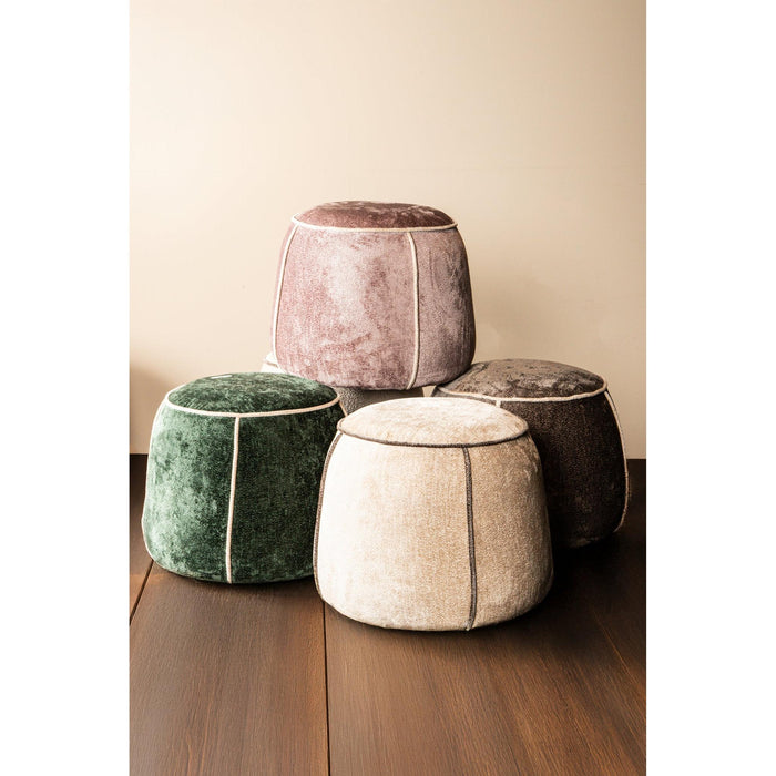 PTMD Napoli Pouf Aphrodite 7 Mocca-Poefs-PTMD