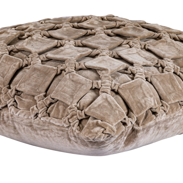 PTMD Nasim Crème Cotton Cusion Vierkant Patroon Vierkant l-Kussens-PTMD