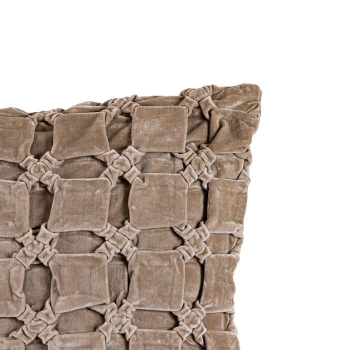 PTMD Nasim Crème Cotton Cusion Vierkant Patroon Vierkant l-Kussens-PTMD