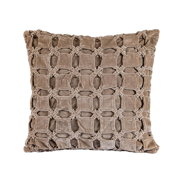 PTMD Nasim Crème Cotton Cusion Vierkant Patroon Vierkant l-Kussens-PTMD