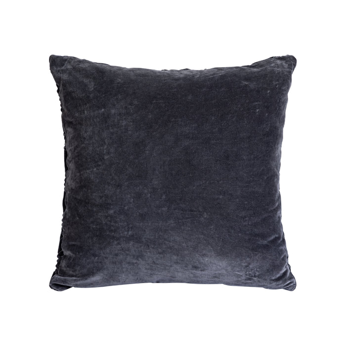 PTMD Nasim Dark Grijs Cotton Cusion Patroon Vierkant l-Kussens-PTMD