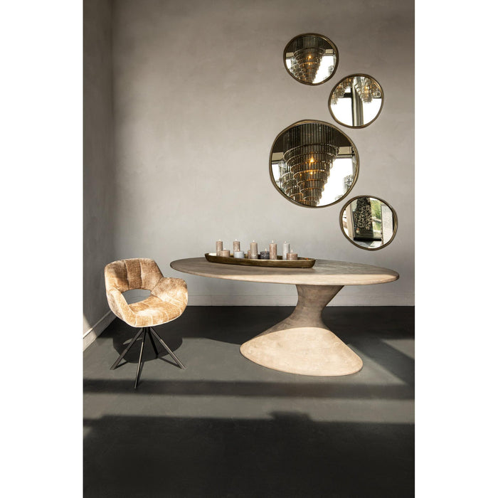 PTMD Nemo Grijs Mango Houten Eettafel Ovaal 220cm-Eettafels-PTMD