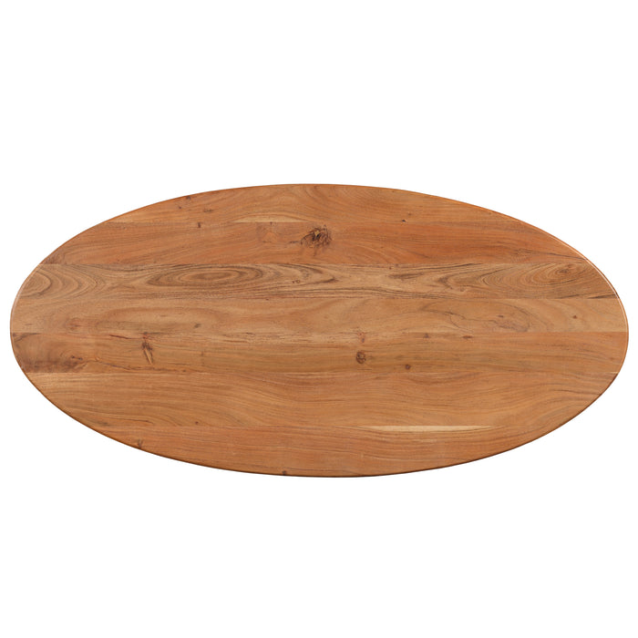 PTMD Nemo Natuurlijk Acacia Houten Salontafel Ovaal 150cm-Salontafels-PTMD