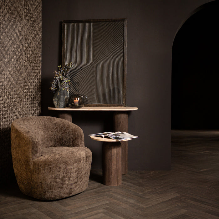 PTMD New Grasa Bruin Fauteuil Eden 8-Fauteuils-PTMD