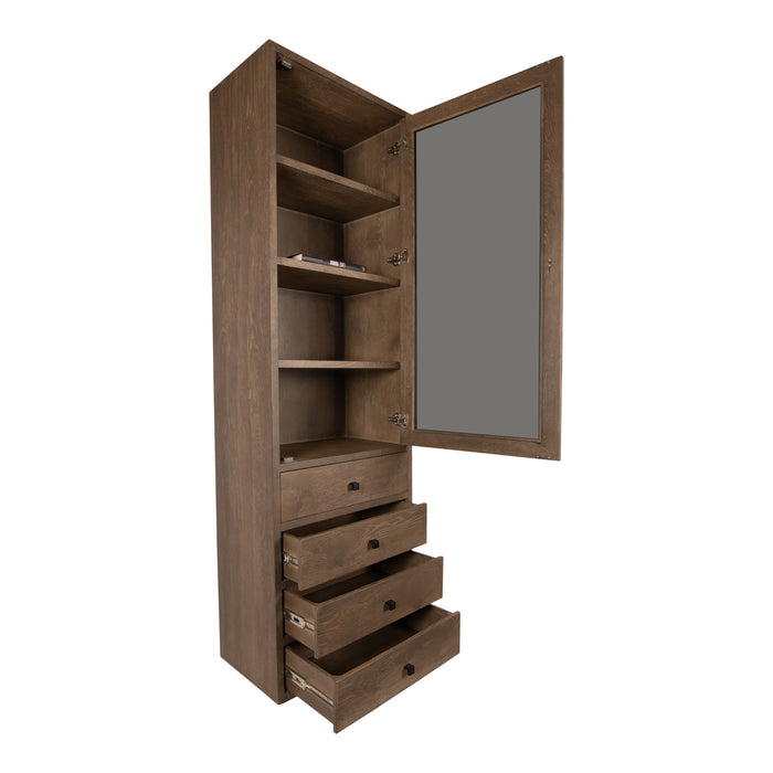 PTMD Oak Kast Armarium 1 Door 4 Laden Glay-Kasten-PTMD