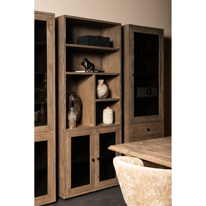 PTMD Oak Kast Armarium 1 Door 4 Laden Glay-Kasten-PTMD