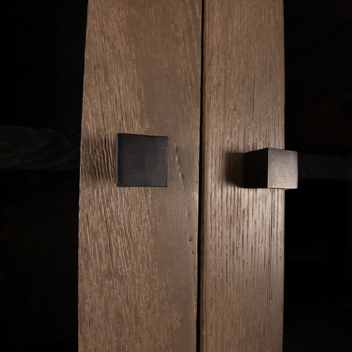 PTMD Oak Kast Armarium 4 Doors Glay-Kasten-PTMD