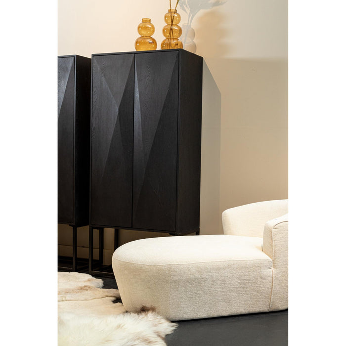 PTMD Onyx Kast Zwart 2 Drs-Kasten-PTMD