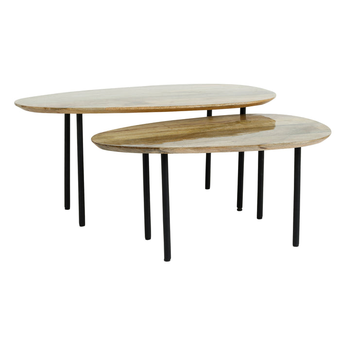 PTMD Oxil Groen Hout Bijzettafel Eggs Hape Top sv2-Bijzettafels-PTMD