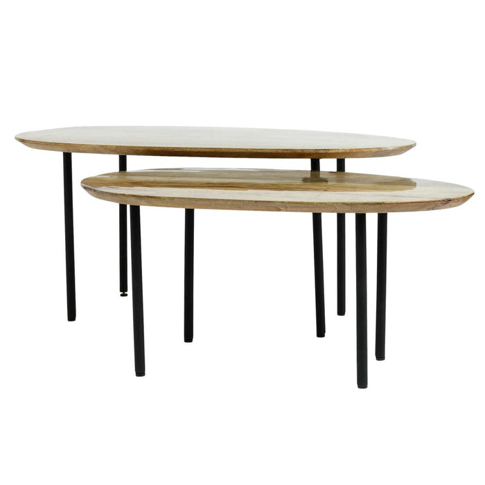 PTMD Oxil Groen Hout Bijzettafel Eggs Hape Top sv2-Bijzettafels-PTMD