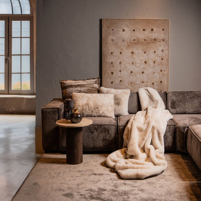 PTMD PTMD Linde Imitatiebont Sierkussen Vierkant – Luxe Woondecoratie-Kussens-PTMD