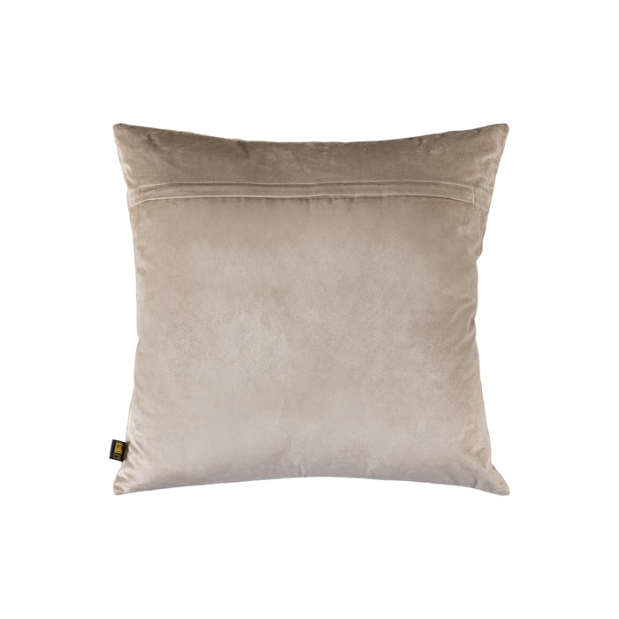 PTMD PTMD Lizze Beige Velvet Sierkussen Vierkant – Luxe Woondecoratie-Kussens-PTMD