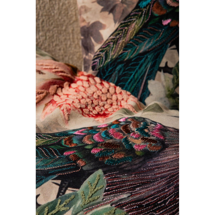 PTMD PTMD Loralee Groen Sierkussen Vierkant – Luxe Woondecoratie-Kussens-PTMD